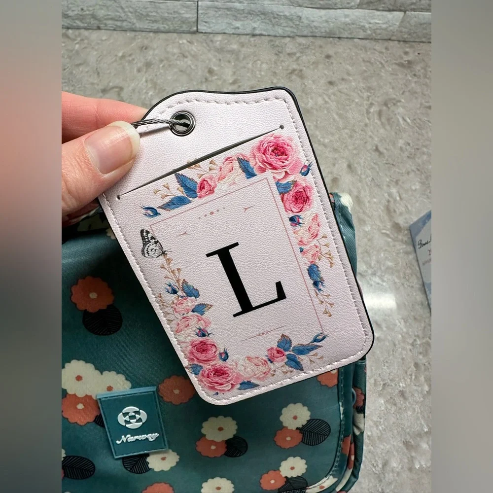 Narwey Toiletry Make-up Bag Hanging Organizer Zippered Compartments Flowers